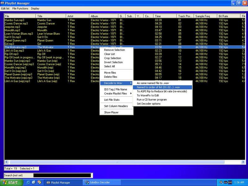 JukeBox Decoder Screenshot